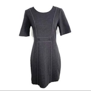 Tommy Hilfiger gray white stitch shift dress